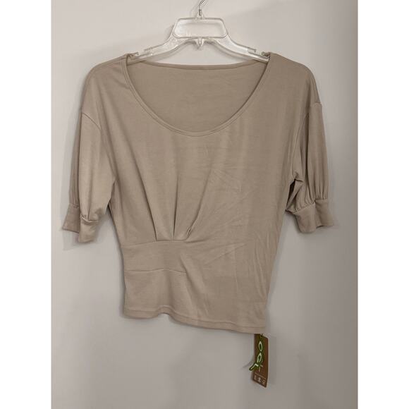 OGL Sandwashed Scoop Neck Short Sleeve Tucked Tee – Size S (NWT) - Picture 5 of 10